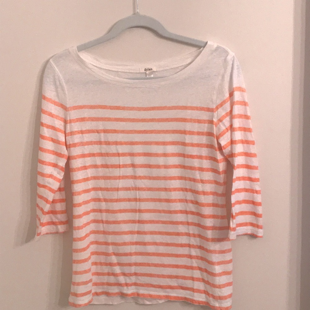 Dylan boatneck 3/4 length cotton top